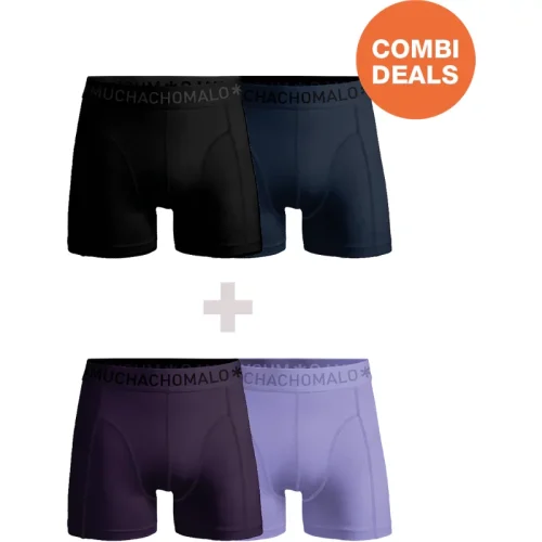 Muchachomalo Heren 2+2-pack boxershorts effen