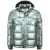 Enos Zilveren puffer jackets met capuchon