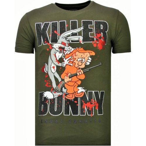 Local Fanatic Killer bunny rhinestone t-shirt