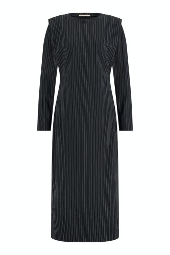 Studio Anneloes Tammy Pinstripe Dress 09562 Jurk 9011 Black/off White