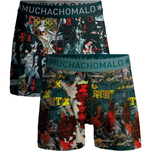 Muchachomalo Heren 2-pack boxershorts chessplay